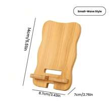 1pc Modern Minimalist Wooden Phone Stand - Multi-Functional Solid Wood Tablet Dock, Home Office Desk Holder, Lazy Charging Stand, Bedroom Living Room Study Decor, Compatible With All Smartphones & Tablets