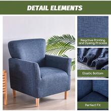 Local Delivery - Banquet Armchair Slipcover Printed Chair Covers With Arms Stretch Club Chair Slipcover Soft Armchair Sofa Covers Anti-Slip Furniture Protector For Dogs Pets Home Living Room Decor, 14 - 15 - 查看 3