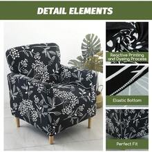 Local Delivery - Banquet Armchair Slipcover Printed Chair Covers With Arms Stretch Club Chair Slipcover Soft Armchair Sofa Covers Anti-Slip Furniture Protector For Dogs Pets Home Living Room Decor, 14 - 25 - 查看 5