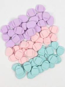 15/30/60pcs Mini Air Puff Sponges, Including Air Cushion Puffs, And Makeup Sponges, Suitable For Liquid Foundation, Powder, And Concealer. Cosmetic Sponge Set, Macaron-Color Scheme Cosmetic Puff, Foundation Make-Up Mixed Cosmetic Sponge - Nhiều màu - Xem 3
