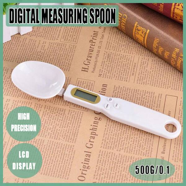 Digital Electronic Food Scale Measuring Spoon Spice Weight Kitchen LCD Display