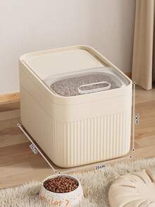 1 件透明塑料猫/狗食品储存容器，密封宠物食品罐，零食/冷冻干燥食品保存箱