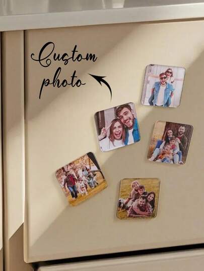 1pc Customized Photo Acrylic Fridge Magnet, Personalized Creative Magnetic Decor, Portrait Fridge Magnet, Acrylic Magnetic DIY Cute Photo Fridge Magnet, Fashionable, Color Customizable, Personalized, Suitable As Back To School Gift, Travel Gift, Father's Day Gift, Valentine's Day Gift, Birthday Gift For Family And Friends, Essential For Fridge, Room Decor