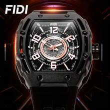 1pc FIDI Brand Men's Mechanical Watch, Luxury Dial, Automatic Movement, Water Resistant Calendar, Silicone Strap, Stainless Steel Case - one-size - View 10
