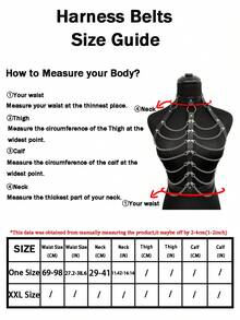 Dây nịt cổ bằng da và kim loại màu trơn phong cách Steampunk 1 chiếc dành cho nữ dùng cho trang phục dự tiệc Gothic - màu đen - Xem 5