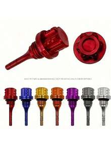 1pc Motorcycle Modification Aluminum Alloy CNC Hexagonal Oil Dipstick, Multiple Color Options - one-size - View 1