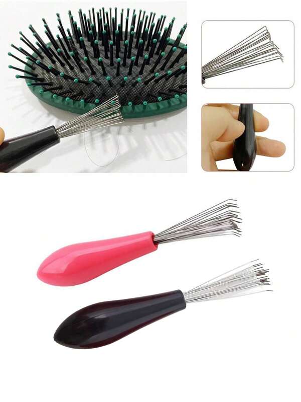 1PC Mini Hairbrush Cleaning Claw With Plastic Handle, Used For Removing Hair From Combs. It Is Portable And Can Be Directly Placed In Pockets Or Bags.