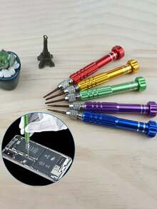 1/5 件眼镜螺丝刀、手表维修工具套件（带钥匙扣）、便携式手动精密螺丝刀工具套装