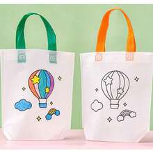 2/5/9/18PCS DIY Graffiti Gift Bag Set, With Colored Markers - Reusable Carnival Animal Art Party Gift Bags, Mini Non-Woven Tote Bags, For Gifts And Storage, Practical Hook - Random Color Styles - Multicolor - View 9