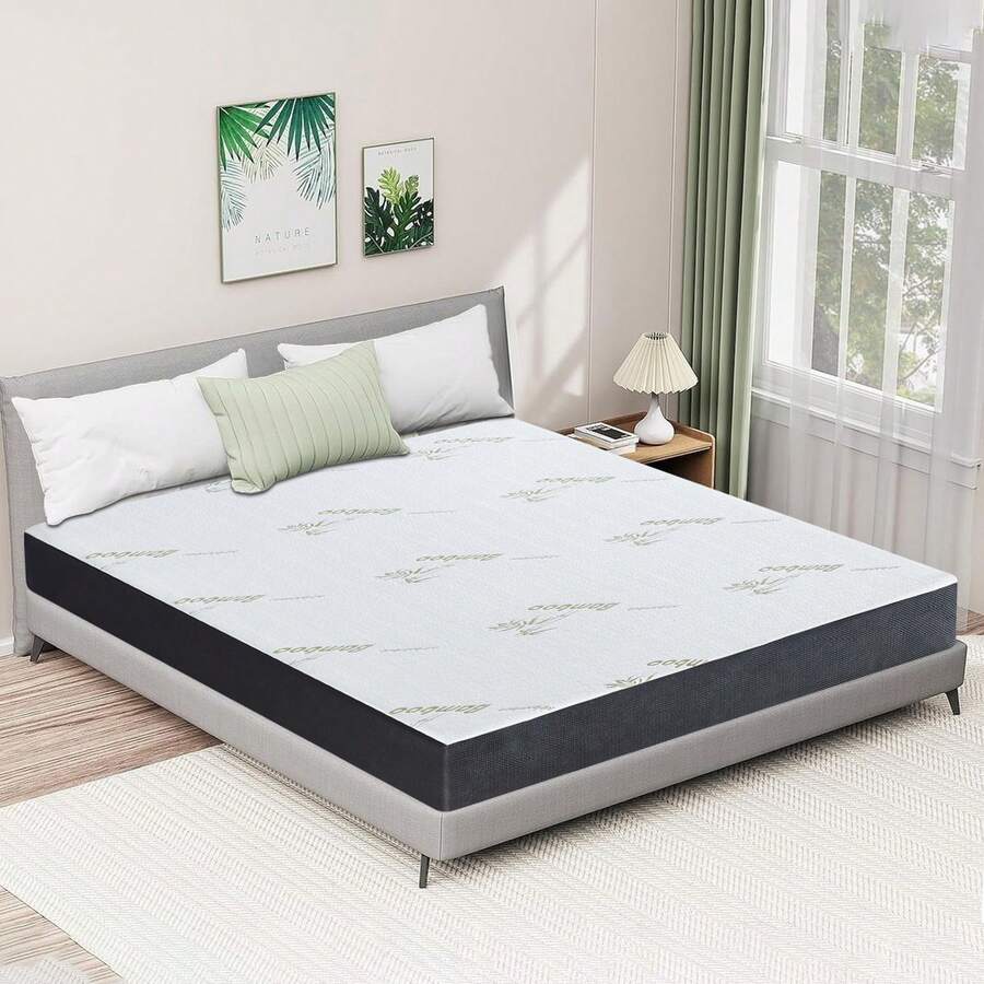 5 Inch 6 Inch Summer Waterproof Fresh Breathable Airflow Soft Mattress Memory Gel Foam Bamboo Cooled Mattress - White - View 1