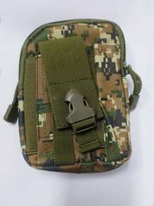 Sac de taille de téléphone durable Sac banane tactique Camouflage Pack de sport extérieur Course Pochette de rangement multifonctionnelle