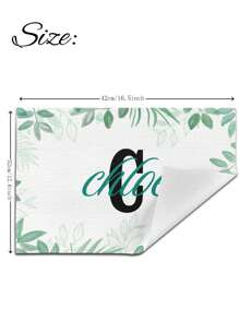Customized Embroidery Placemats - Geometric Green Leaf Table Mats, Medieval-Style Kitchen And Holiday Decorative Tablecloths, Wedding Placemats, Summer Kitchen Gifts Of Choice