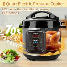 SPZTJK 12 In 1 Electric Pressure Cooker Instant Multi Cooker Olla De Presion Non-Stick Pot Yogurt Maker Rice Cooker Slow Cooker Saut Steamer 8 Quarts Stainless Steel - View 1