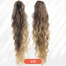 DIFEI-extensión de cabello sintético con cola de caballo para mujer, accesorios para el cabello con cola de caballo, peluca larga y rizada, color negro natural 6KZY - 233 - Ver 11