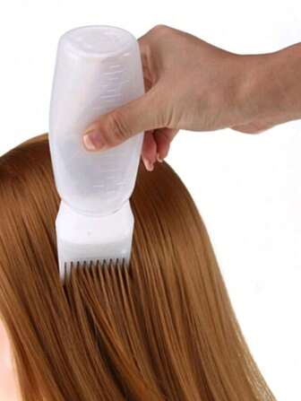 1pc Hairdressing Comb Bottle With Scale, Hair Dyeing Coloring Hairdressing Pot, Home Salon Hair Care Appliance Hair Removal, Face Hair Removal, Hair Trimmer, Hair Trimmer, Barber Supplies, Haircut, Bag, Organizer, Storage, Hair Clips, Hair Accessories