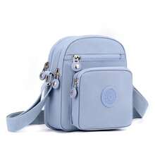 Wasserdichte Handy Tasche Damen Mini Nylon Umhängetasche Tägliche Mehrschichtige Reißverschluss Geldbörse Lässige Outdoor Reise Nylon Tasche