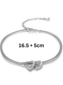 Personalisiertes Oma-Armband mit den Namen der Enkelkinder - Individuelles Familien-Armreif - Sinnvolles Geburtstagsgeschenk für Großmutters