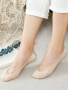 5 đôi tất cho nữ, tất chống trượt không lộ đáy, tất mỏng trong suốt phù hợp cho mùa hè và mùa thu sử dụng hàng ngày làm quà tặng Giáng sinh - Nhiều màu - Xem 3