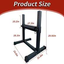 mteryoing "Adjustable Squat Stand For Bulgarian Split Squats - Single Leg Workout Bench For Glutes, Hip Thrusts & Strength Training" - Black - View 2
