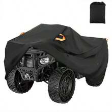 ATV Cover, Outdoor Heavy Duty 4 Wheeler Cover, All Weather Protection Quad Covers Fit For Kawasaki, Polaris, - Black - View 1