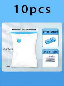 1/11件真空密封储物袋，真空拉链袋，节省空间的行李袋，旅行压缩袋，可折叠服装整理袋，衣柜衣物收纳袋，床上用品，冬装 - 防潮，防蛀，旅行收纳袋，衣物整理袋，家用行李袋 - 彩色 - 查看 22