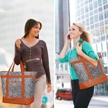 Insulated Reusable Tote Bag For Grocery Shopping For Women/Men, Pizza/Food Delivery Bag To Keep Food Cold/Hot For  Eats/Doordash/Grubub, Cooler Bags For Travel/Beach/Picnic, Cow Print - Multicolor - View 7