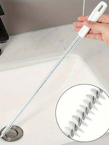 45厘米/60厘米柔性水槽堵塞清除刷，适用于清洁厨房和浴室排水管及溢水口 - 彩色 - 查看 1