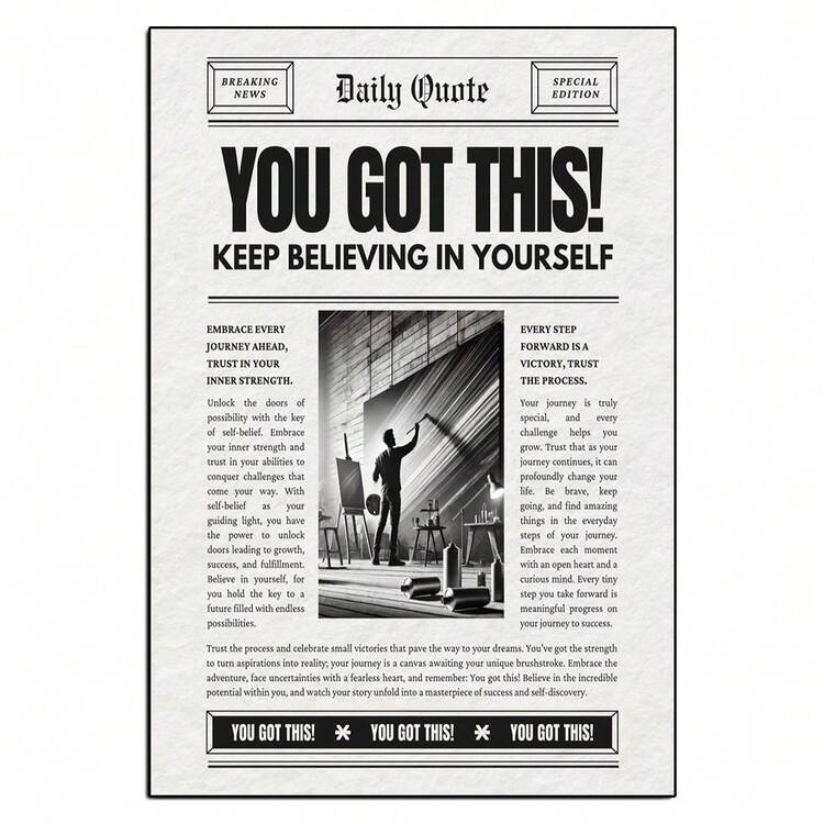 1/3/6 件装报纸印刷品，墙面艺术，复古杂志海报，浴室墙面装饰画，宿舍复古装饰，家居装饰，无框墙面装饰 - 黑與白 - 查看 23