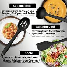 10/20pcs Silicone Cooking Utensil Set - Kitchenware Set, Full Silicone Cookware Set - Bisphenol A Free Silicone Spatula, Scraper, Spoon, Whisk, Basting Brush, Tong, Kitchen Utensils Set, Multi-Function Kitchen Tools, Kitchen Accessories, Easy To Clean - Ideal For Cooking And Baking - Great Kitchen, Back-To-School And Dorm Essentials - Multicolor - View 3