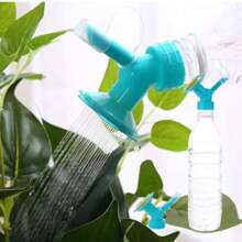 1pcs Water Cans Sprinkler Nozzle Shower Head Watering-Cans Flower Waterers-Plant Plastic Portable  2-In-1 Dropshipping - Green - View 2