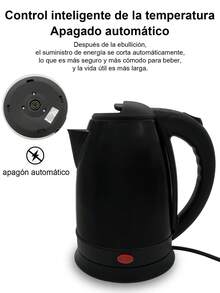 2 litros Hervidor eléctrico ebullición rápida, diseño elegante y funciones de,Ideal para un uso rápido y sencillo,Acero inoxidable,1000W. - Tipo de Enchufe A USA (110-127V) - Ver 7