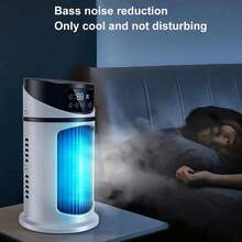 AIYUNDI Aire Acondicionado Portatil Aire Acondicionado Frio Recargable Ventilador De Refrigeracion Alimentado Por USB 6 Niveles De Humedad Y Velocidades Para El Hogar recamara oficina type 1 - Blanco - Ver 5