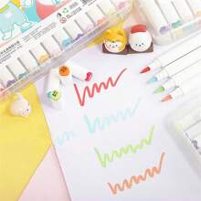 12/24/36/48 Farben Doppelköpfiger, wasserbasierter Acrylmarker Stift Set, schnelltrocknend, weicher Kopf, Student Graffiti Stift, wasserfest, weiß, Wasserfarben Markerstift, Schulbedarf, Schulanfang