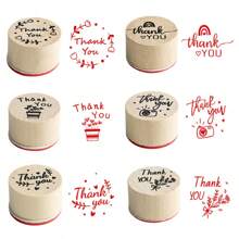 1/6 Stücke, vintage Blumenmädchen Dekoration Briefmarke Pflanze Gras Holz-Gummistempel für Scrapbooking Stationery DIY Handwerk Standard Siegel Kunstbedarf