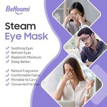 Steam Eye Mask 10 Packs Heated Eye Mask Self Heating Disposable SPA Warm Compress For Eyes Sleep Mask Soothing Moist Heat Eye Masks Travel Essentials Relaxation Gifts Lavender Scent W10 - as pic - View 3