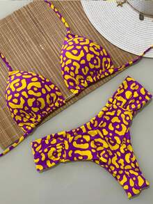 Triangle Bikini With Double Butterfly String Panties In Various Colors - Jirafa - Ver 2