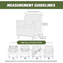Local Delivery - Banquet Armchair Slipcover Printed Chair Covers With Arms Stretch Club Chair Slipcover Soft Armchair Sofa Covers Anti-Slip Furniture Protector For Dogs Pets Home Living Room Decor, 14 - 23 - 查看 5