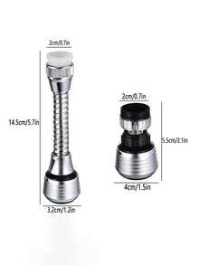 1pc/2pcs Kitchen Splash-Proof High-Pressure Faucet Expander, 360-Degree Rotatable Bubble Generator, Super Practical Kitchen Gadget, Bathroom And Kitchen Accessories - Multicolor - View 3