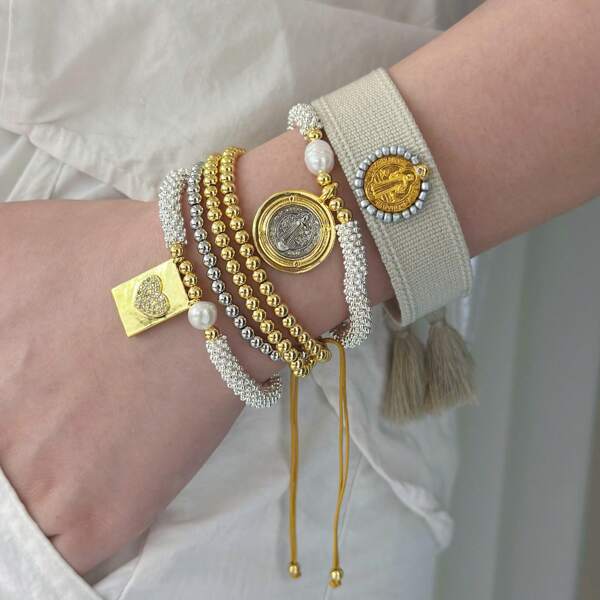 One Piece, A Saint Benedict Natural Pearl Bracelet, A Square Heart-Shaped Pearl Women's Bracelet, Exquisite And Fashionable, Suitable For Daily Wear