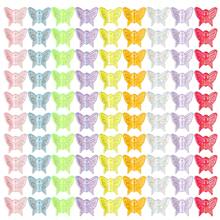 50 piezas de accesorios de colgante de mariposa de acrílico, decoraciones de mariposa transparentes de color crema AB, adecuadas para pendientes DIY, colgantes, collares, pulseras, llaveros, fundas de teléfono