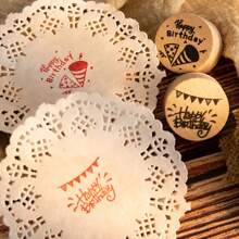 1/6 Stücke, vintage Blumenmädchen Dekoration Briefmarke Pflanze Gras Holz-Gummistempel für Scrapbooking Stationery DIY Handwerk Standard Siegel Kunstbedarf
