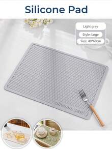 1 szt. 30*40 cm silikonowa mata odpływowa, mata odpływowa do ekspresu do kawy, mata do suszenia naczyń, silikonowa mata anty-rozpryskowa do zlewu, przybory kuchenne, kubki, gąbka do mydła wielofunkcyjny uchwyt na stojak odpływowy, mata odpływowa na blat kuchenny i łazienkowy, akcesoria do dekoracji domu