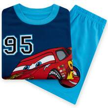 Disney Cars Boys Pyjamas, Lightning McQueen Short Pjs For Boys, Kids Summer Pyjama Set - Blue - View 9