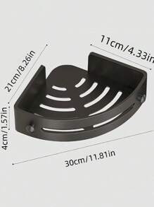 3 件转角淋浴架，PP 材质浴室储物架，室内淋浴架，淋浴壁挂式洗发水架，厨房和浴室储物盒，节省空间的三角转角架 - 壁挂式浴室洗发水、沐浴露和化妆品收纳盒 - 易于安装，防滑设计，浴室配件 - 黑色 - 查看 4