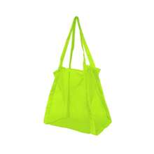 1 pieza Bolso de playa de mujer de secado rápido para verano, bolsa grande con capacidad multifuncional de unicolor con malla para hombro para guardar equipo y juguetes de natación