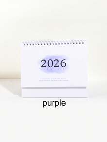 1pc Retro English Edition 2026 Calendar, Compact Vertical Flap Design, Creative Metal Ring Binding, Clear Monthly Layout - Perfect For Home Office Or School Organising, School Supplies,Back To School - Multicolor - View 14