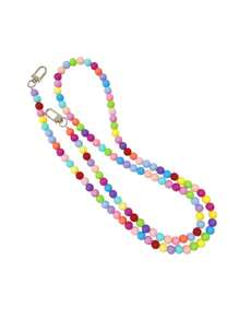 1 Piece - Mobile Phone Crossbody Chain, Beaded Rainbow Long Mobile Phone Chain, Women's Bag Crossbody Chain, Wearable Chain, Universal Chain