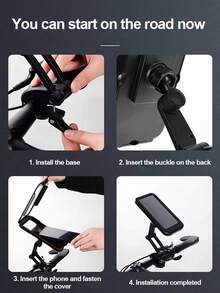 Waterproof Motorcycle Bike Mobile Phone Holder Universal Bicycle GPS 360° Swivel Adjustable Motorcycle Cellphone Holder Compatible With IPhone, Android Phone, Gift For Birthday, Family, Friends For Bicycle And Electric Bicycle Outdoor Motorcycle Accessories, Bike Phone Holder