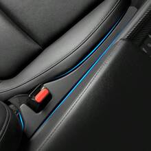 通用柔軟汽車座位間隙填充物側縫塞條，防漏填充條，汽車座位間隙防滑軟塞，車內配飾 - 黑色 - 查看 1