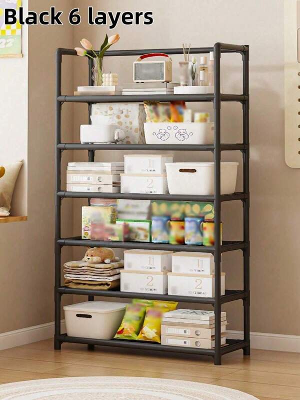 3-7 Tier Reinforced Shoe Rack, High Capacity Simple Entryway Multi-Layer Dust-Proof Shoe Storage Cabinet For Home, Dorm Use